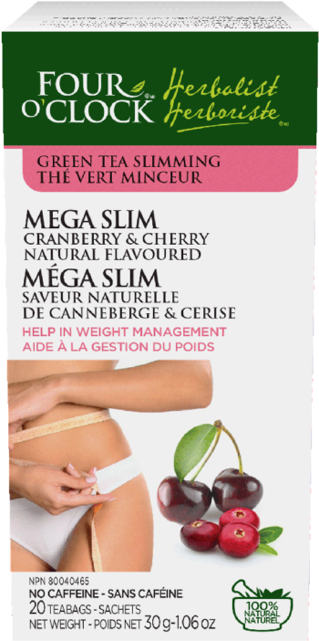 Mega Slim Cranberry & Cherry - Four O' Clock Tea Mega Slim Cranberry (738x738), Png Download