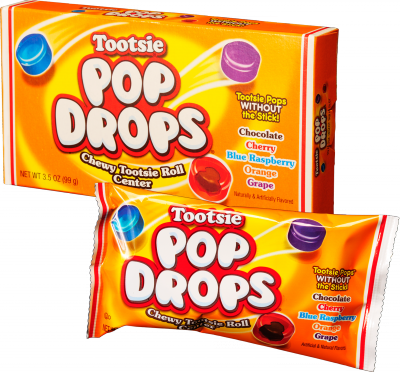 Tootsie Pop Drops - Tootsie Roll Tootsie Pop Drop Theater Box - 12 Ct (400x372), Png Download