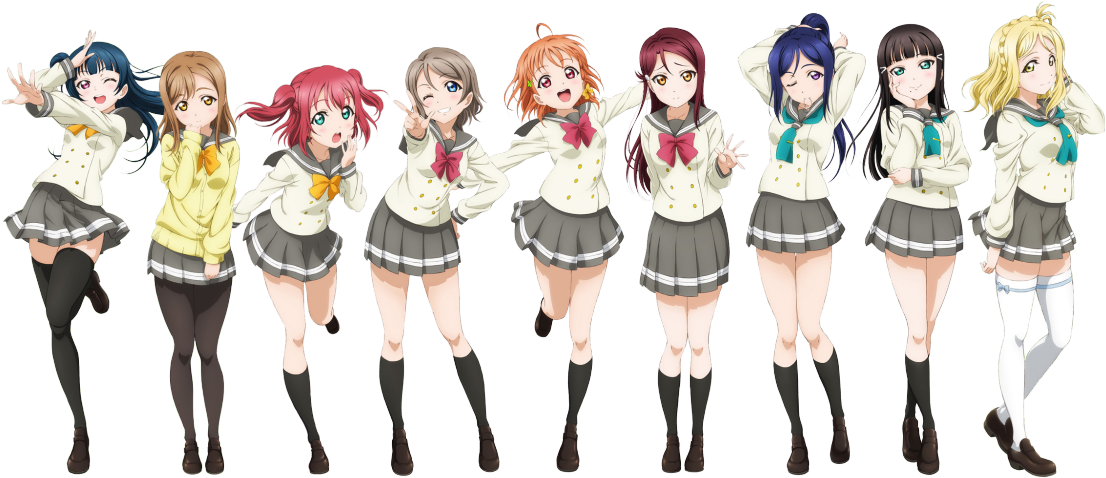 Imagen Png Wiki Love Live Fandom Powered - Love Live Aqours Transparent (1227x489), Png Download
