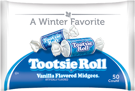 Tootsie Roll Vanilla Flavored Midgees Limited Edition - Single Vanilla Tootsie Rolls (500x500), Png Download