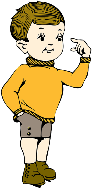 Black, Small, Outline, People, Boy, Happy, Kid, Girl - Little Johnny Jokes (320x640), Png Download