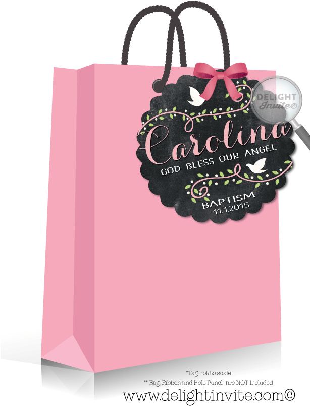 Vintage Chalkboard Baptism Favor Tags - Greeting Card (613x822), Png Download