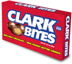 Clark Milk Chocolate Peanut Butter Bites Theater Box - Charleston Chew Mini Vanilla Snacks 99 G (350x400), Png Download