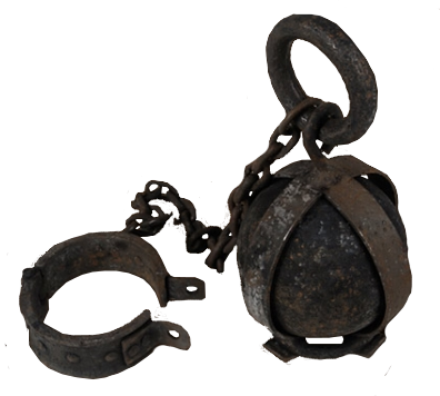 Folsom Prison Ball - Ball And Chain Png (396x356), Png Download