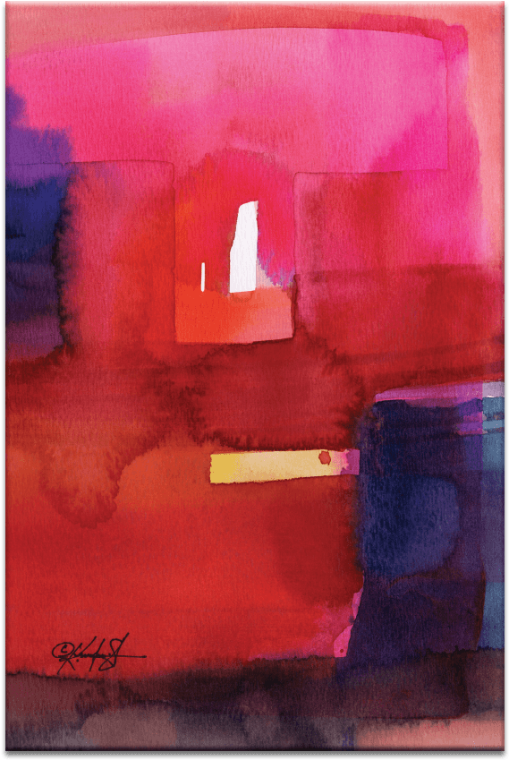 Watercolor Abstraction - Artist Lane Watercolor Abstraction 220 By Kathy Morton (900x900), Png Download