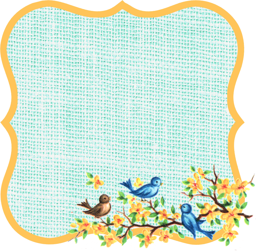 Free Vintage Bluebird Tags 1 2013 By Fptfy - Blue Bird Frame (826x809), Png Download