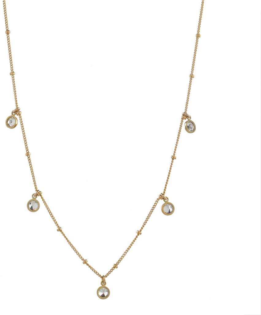 Cz On Ball Chain Choker - Necklace (1024x1024), Png Download