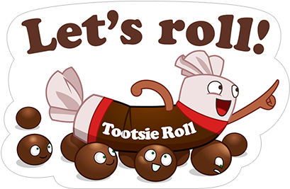 Viber Sticker «tootsie Candy - Tootsie Roll (442x286), Png Download