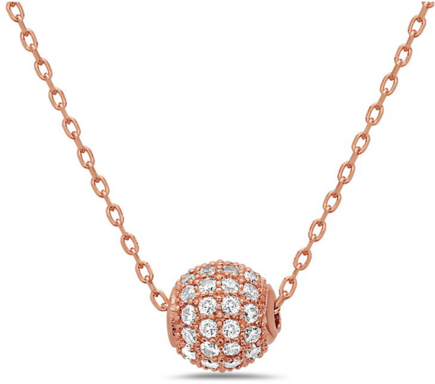 Pave Ball Chain Necklace - Necklace (480x469), Png Download