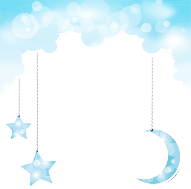 Hanging Moon & Stars Sticker - Moon And Stars Invitation (374x371), Png Download