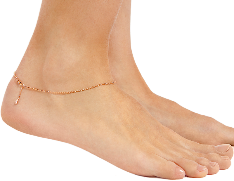 Body Ball Chain Anklet Onfig - Chain Anklet (800x800), Png Download