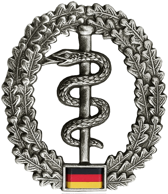 Bw Barettabzeichen Sanitätsdienst - Bw Barettabzeichen Pioniertruppe, Material Metall (580x671), Png Download