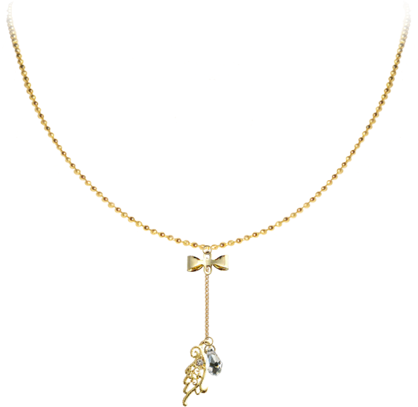 Gold - Necklace (648x659), Png Download
