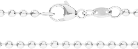 € - Kugelkette, 18-karätiges Weißgold (750) (450x450), Png Download