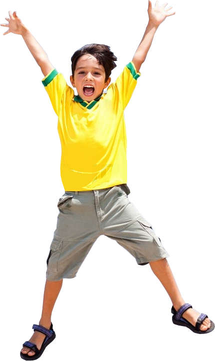Happy Kid - Jumping Kid Png (430x722), Png Download