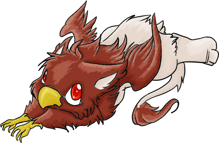 Baby Griffin By Monddrachin - Griffin Line Art (900x579), Png Download