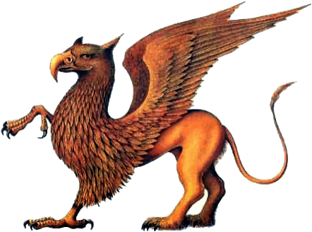 Griffin Sideview - Griffin Mythical Creature (482x380), Png Download