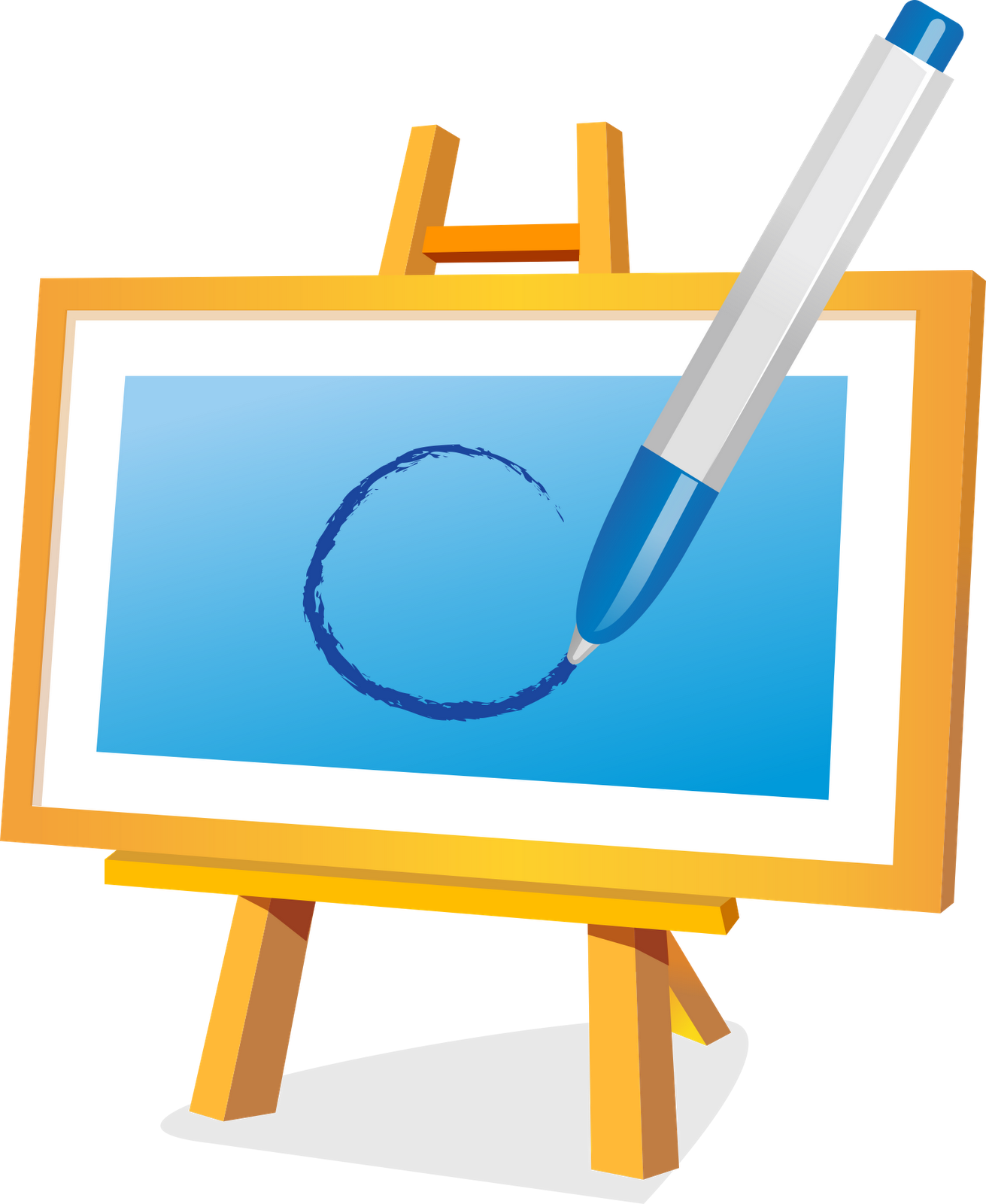 Png Transparent Library Paint Easel Clipart - Painting Icon (1311x1600), Png Download