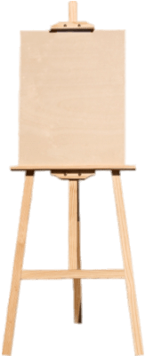 Blank Canvas On Easel - Easel Stand Png (320x400), Png Download