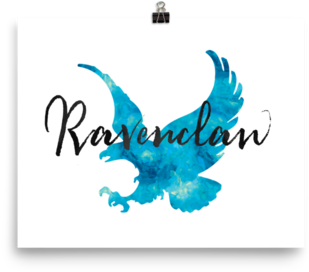 Ravenclaw Hogwarts House Pride Art Print - Hogwarts School Of Witchcraft And Wizardry (480x480), Png Download