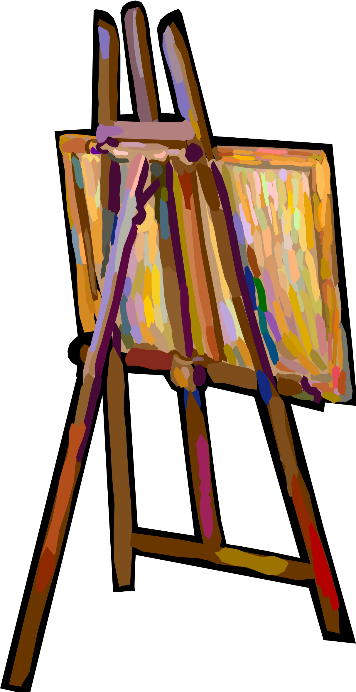 Transparent Artist Easel Clipart - Easel In Art Gallery (1213x2352), Png Download