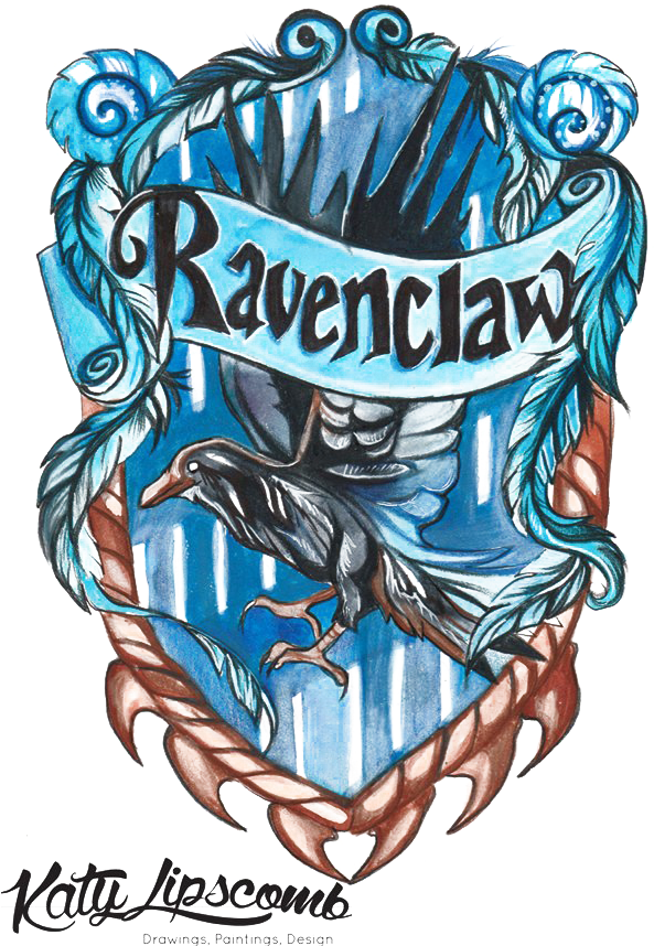 Ravenclaw Png Hd Quality - Harry Potter House Drawings (612x857), Png Download