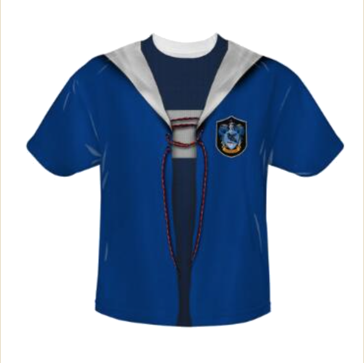 Ravenclaw Jersey - Harry Potter Ravenclaw Crest Big Boys Youth Shirt (742x740), Png Download