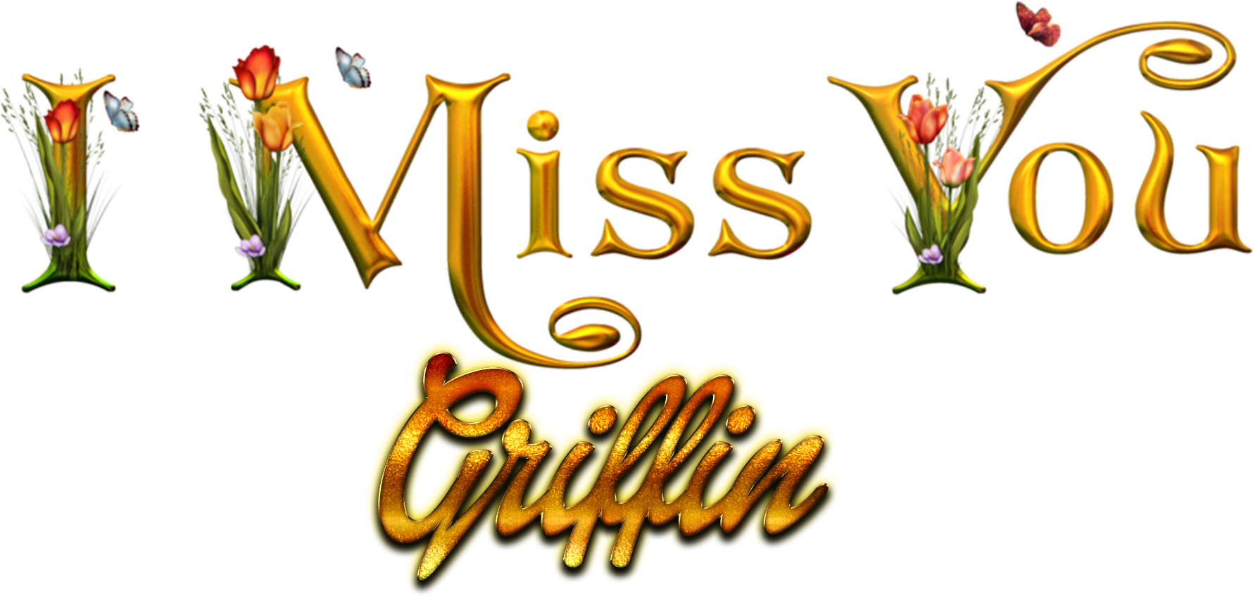 Griffin Missing You Name Png - Heena Name (1856x968), Png Download