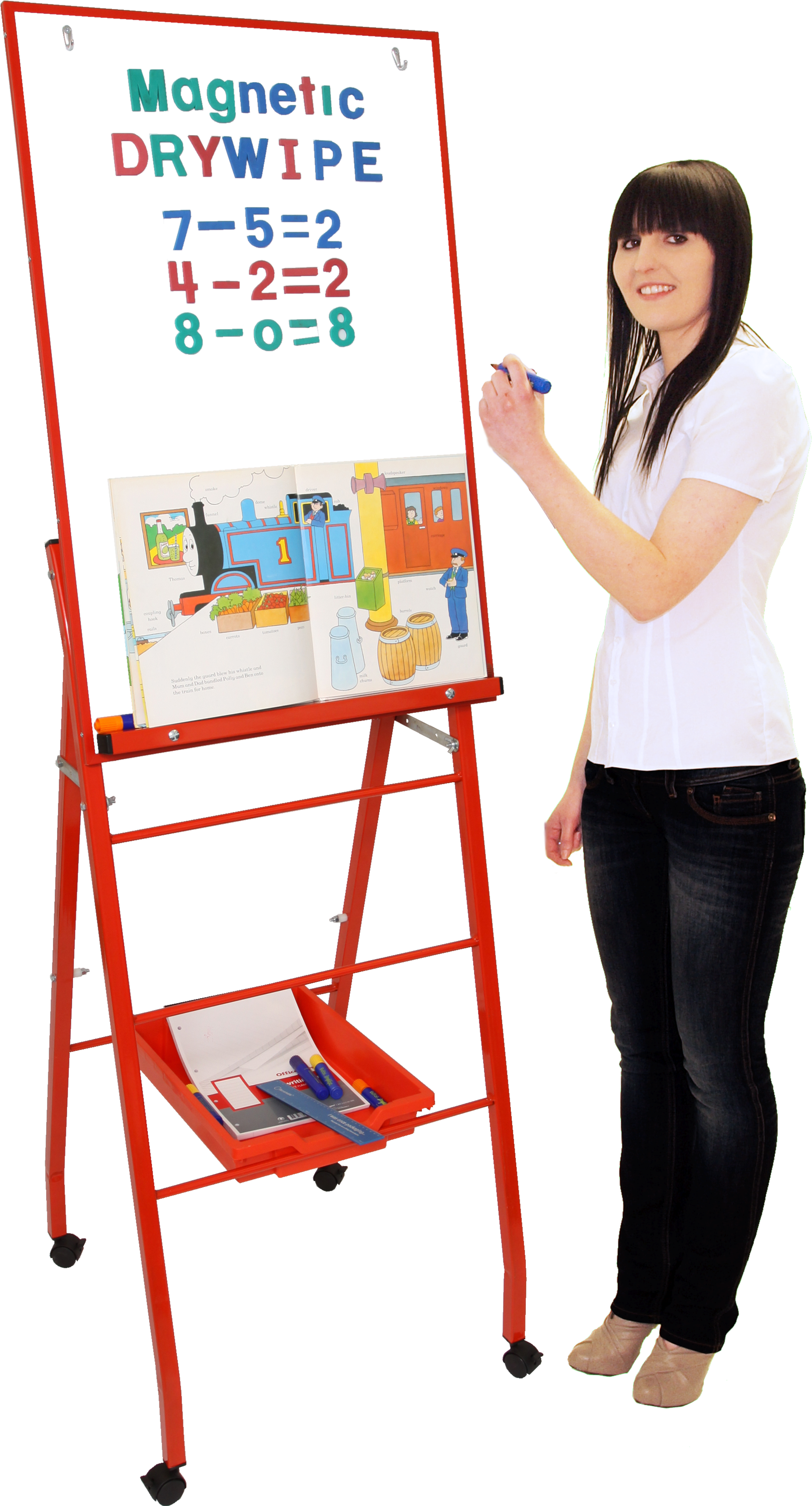 Single Boarded Mobile 'a-frame' Easel 'portrait Style' - Youngstart Height Adjustable Mobile Whiteboard Easel (2400x3528), Png Download