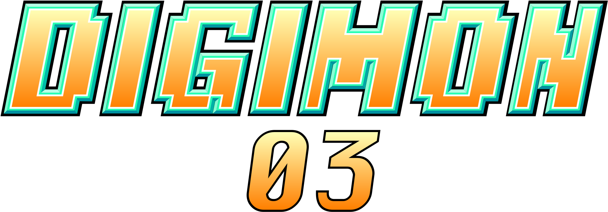 Open - Digimon Adventure 02 Logo (2000x702), Png Download