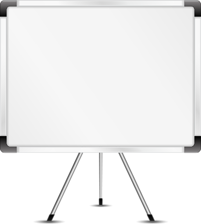 Easel - Whiteboard (412x458), Png Download