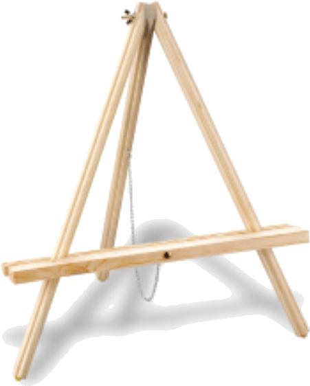 Wood Table Top Easel - Wood (585x584), Png Download
