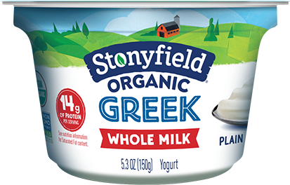 Whole Milk Greek Plain - Stonyfield Organic Greek Yogurt 5.3 Oz (500x500), Png Download