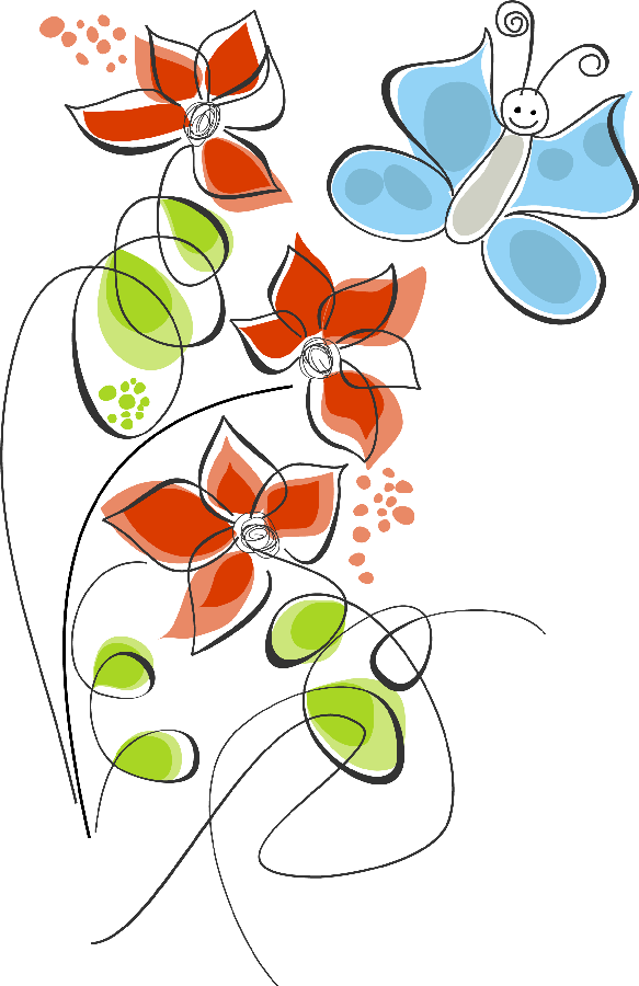 Floral Drawing, Flower Doodles, Doodle Art, Copic, - Abstractos De Flores Fondos Png (583x900), Png Download