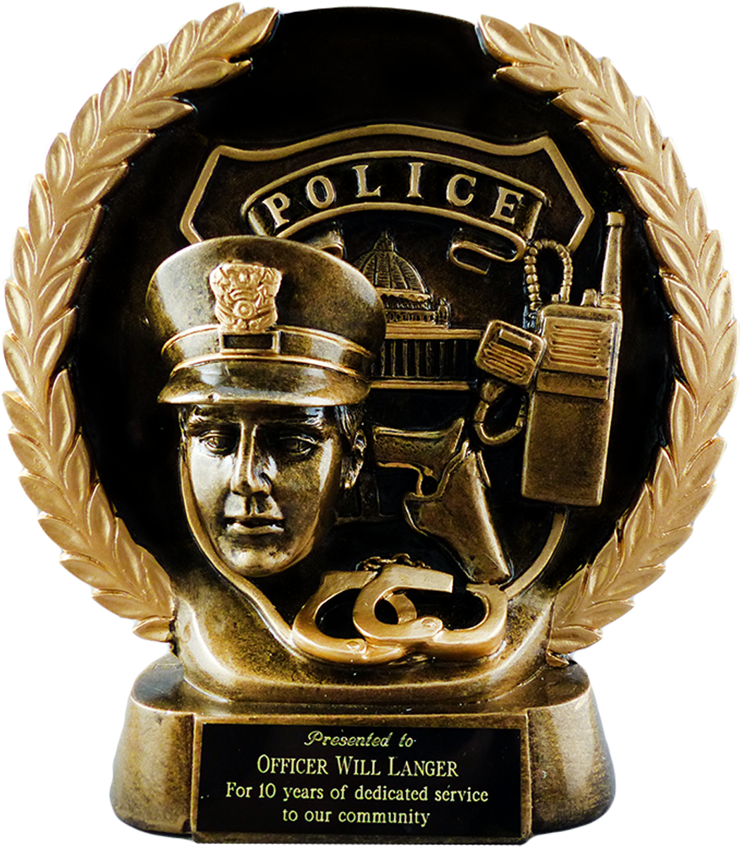 Police Statue Award (1058x1200), Png Download