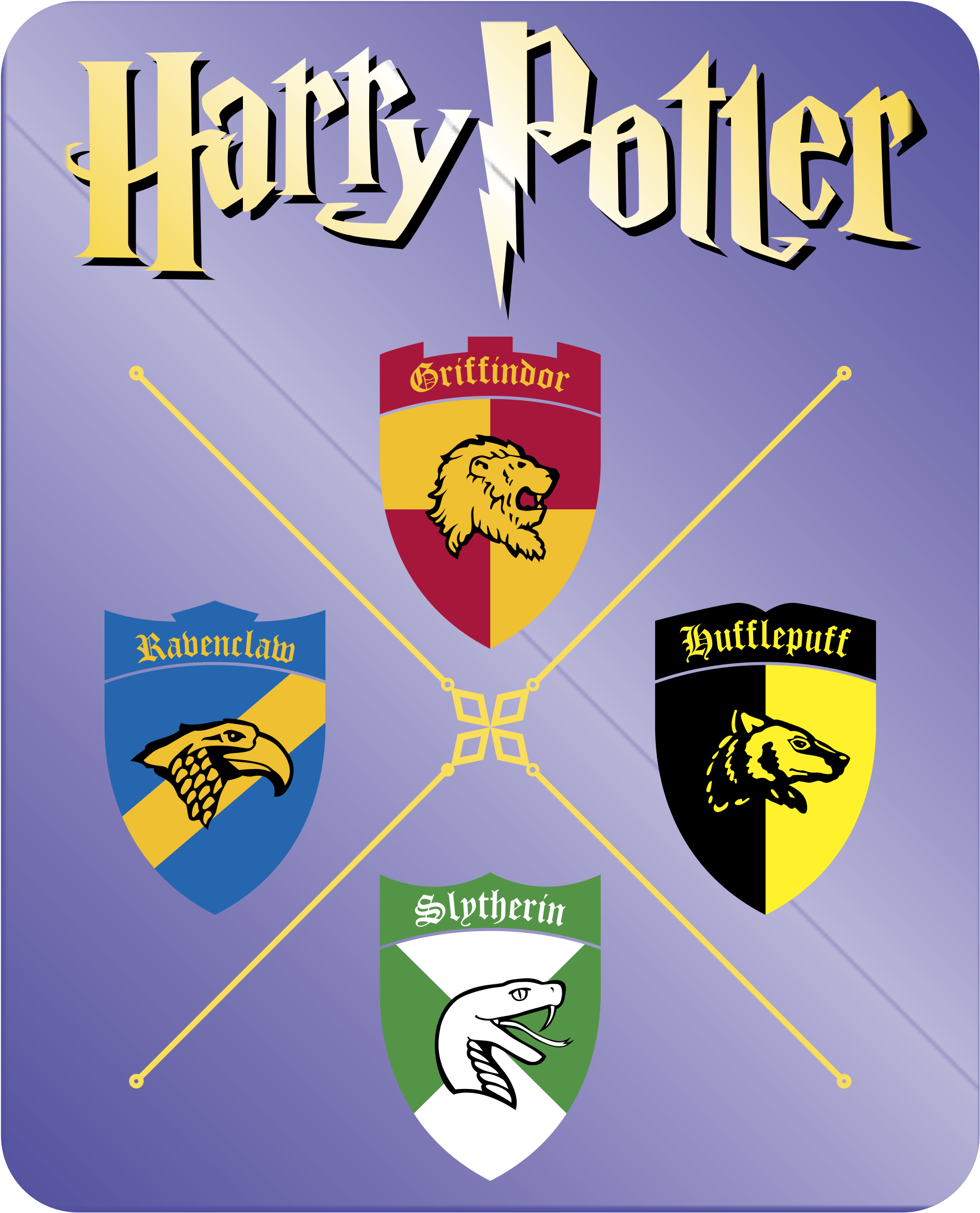 Griffindor Ravenclaw Slytherin Hufflepuff Logo Png - Harry Potter And The Sorcerers Stone Book 1 Large Print (2400x2400), Png Download