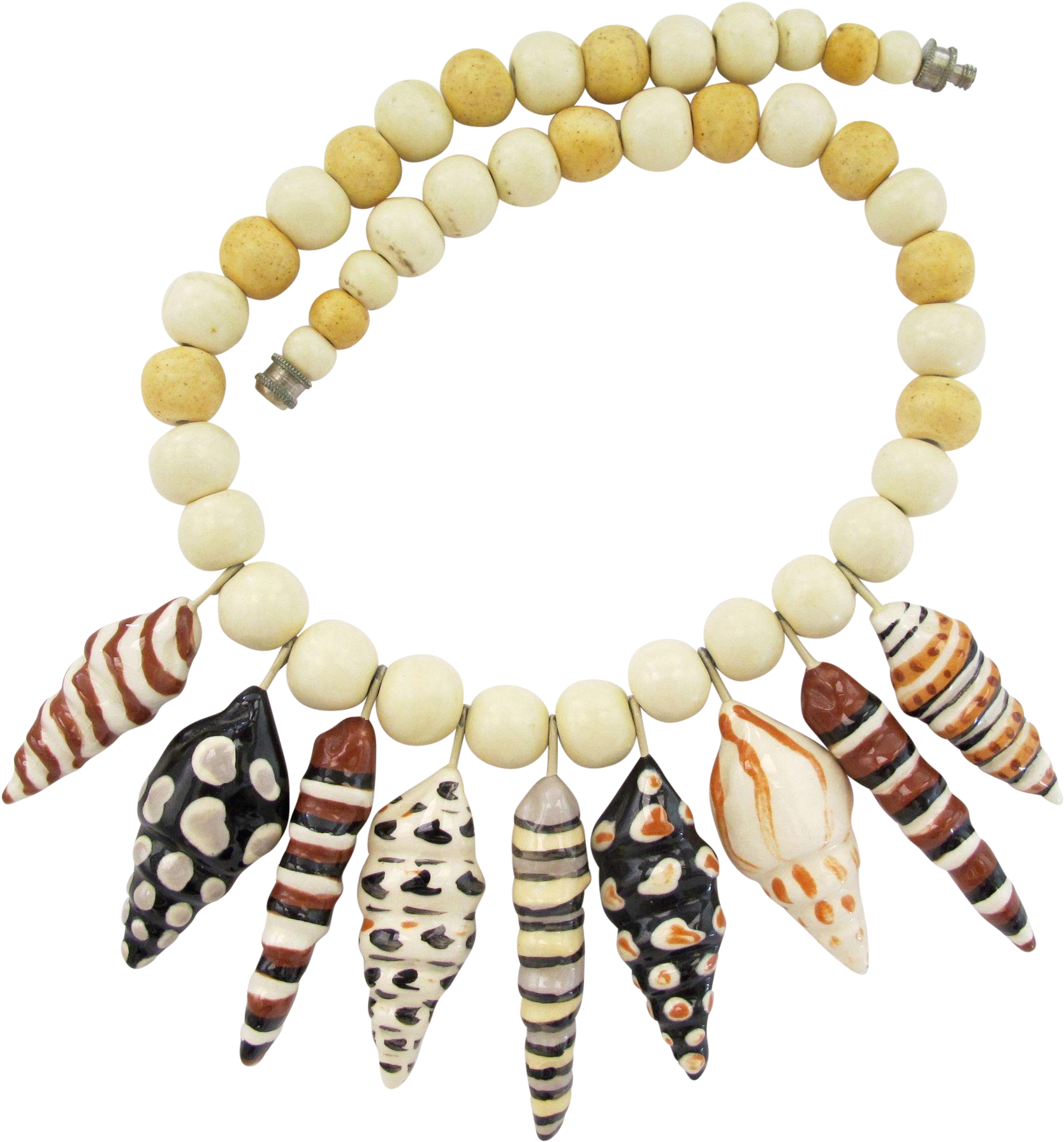 Flying Colors Ceramic Sea Shells Necklace - Bead (1790x1790), Png Download