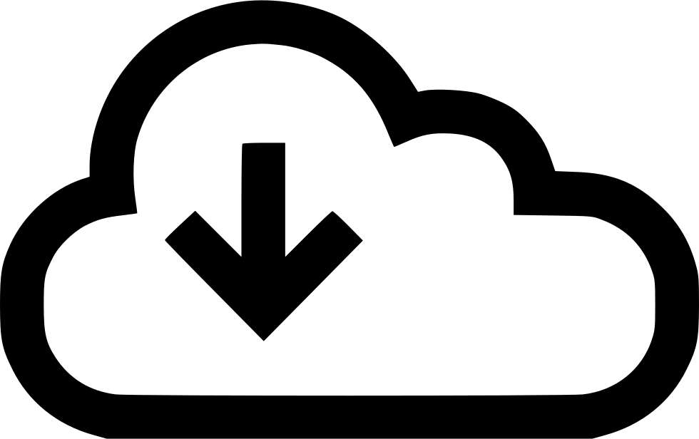 Download Arrow Down Cloud Data Stream Storage Comments - Cloud Data Icon Png (980x616), Png Download