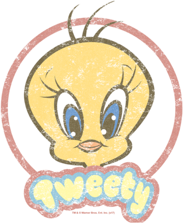 Looney Tunes Retro Tweety Men's Regular Fit T-shirt - Looney Tunes Retro Tweety Womens Short Sleeve Shirt (400x500), Png Download