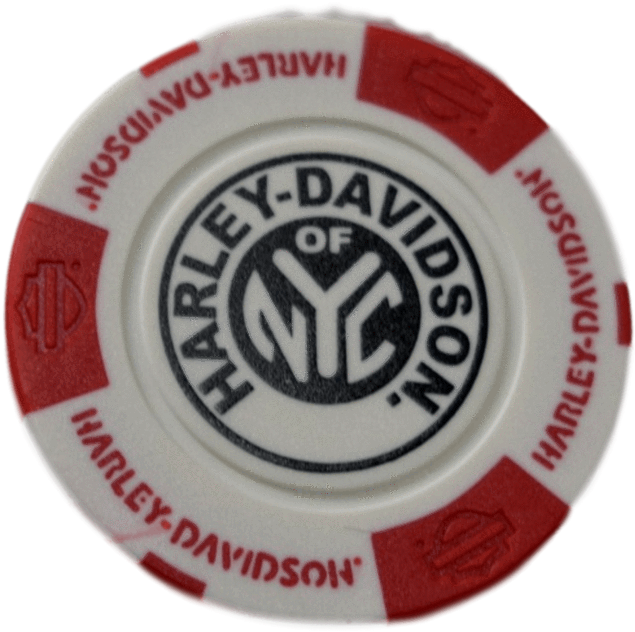 White Poker Chip Png - Deadwood Harley-davidson Double Guns Full Color Poker (690x690), Png Download
