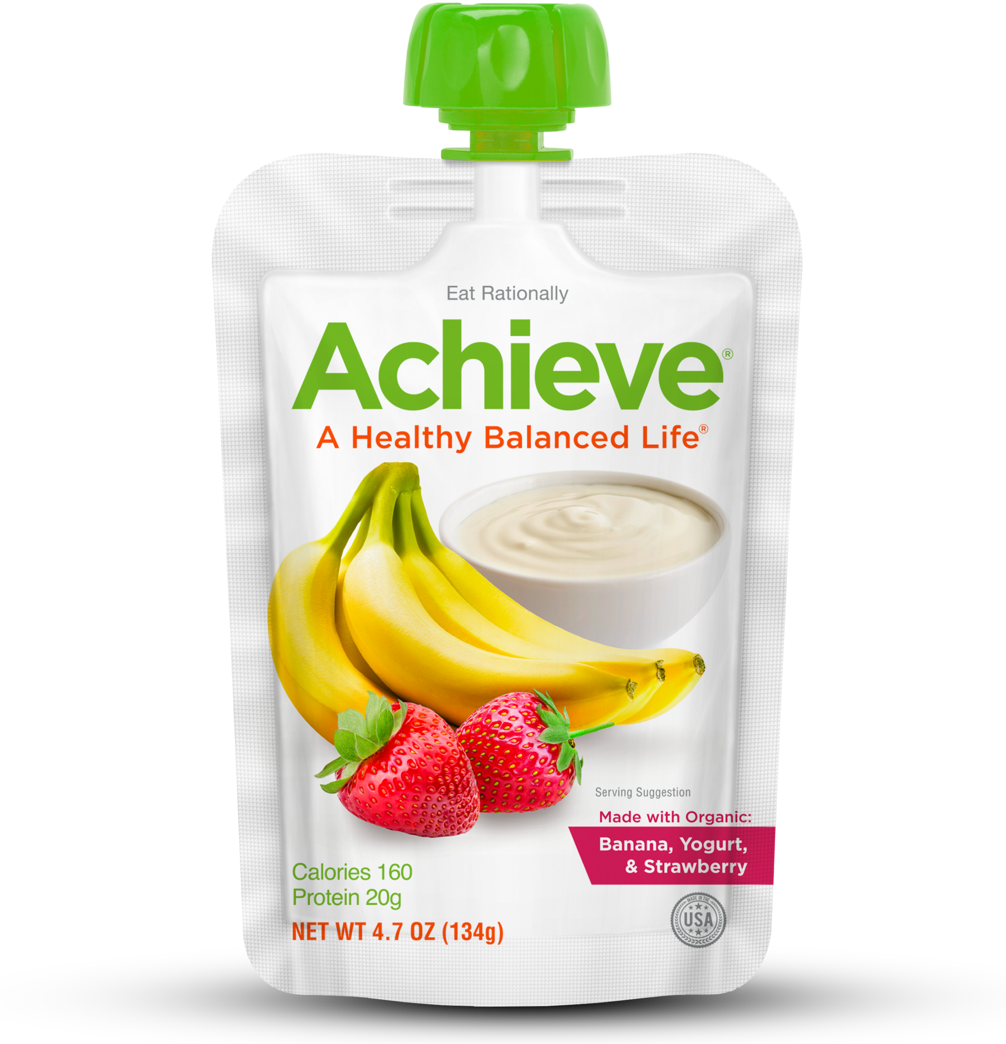 Banana, Strawberry & Yogurt - Strawberry (2048x2361), Png Download