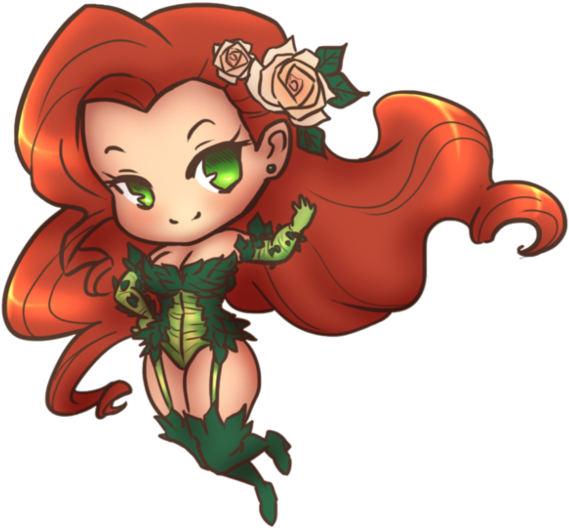 Chibi Poison Ivy By Oh - Poison Ivy Chibi Drawing (999x799), Png Download
