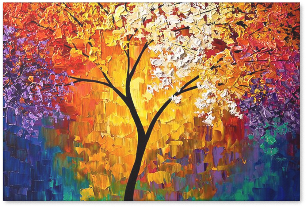 Embellished Giclee Print - 'tree Of Life' (1024x1024), Png Download