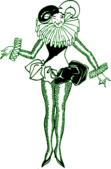 Harlequin Clown (390x594), Png Download