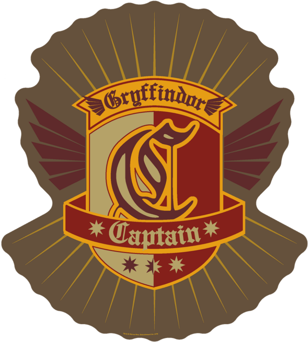 Gryffindor Quidditch Captain Patch - Gryffindor Quidditch Captain Badge (635x705), Png Download
