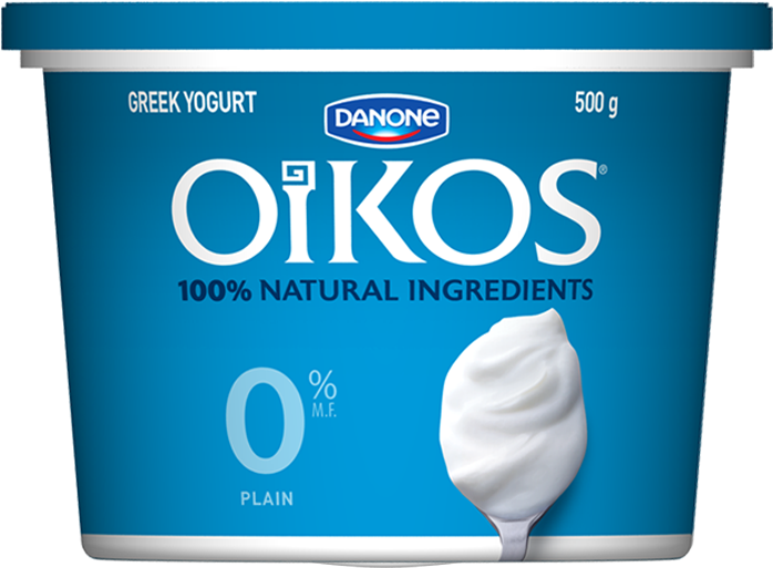 Oikos 2 Plain Greek Yogurt (917x688), Png Download