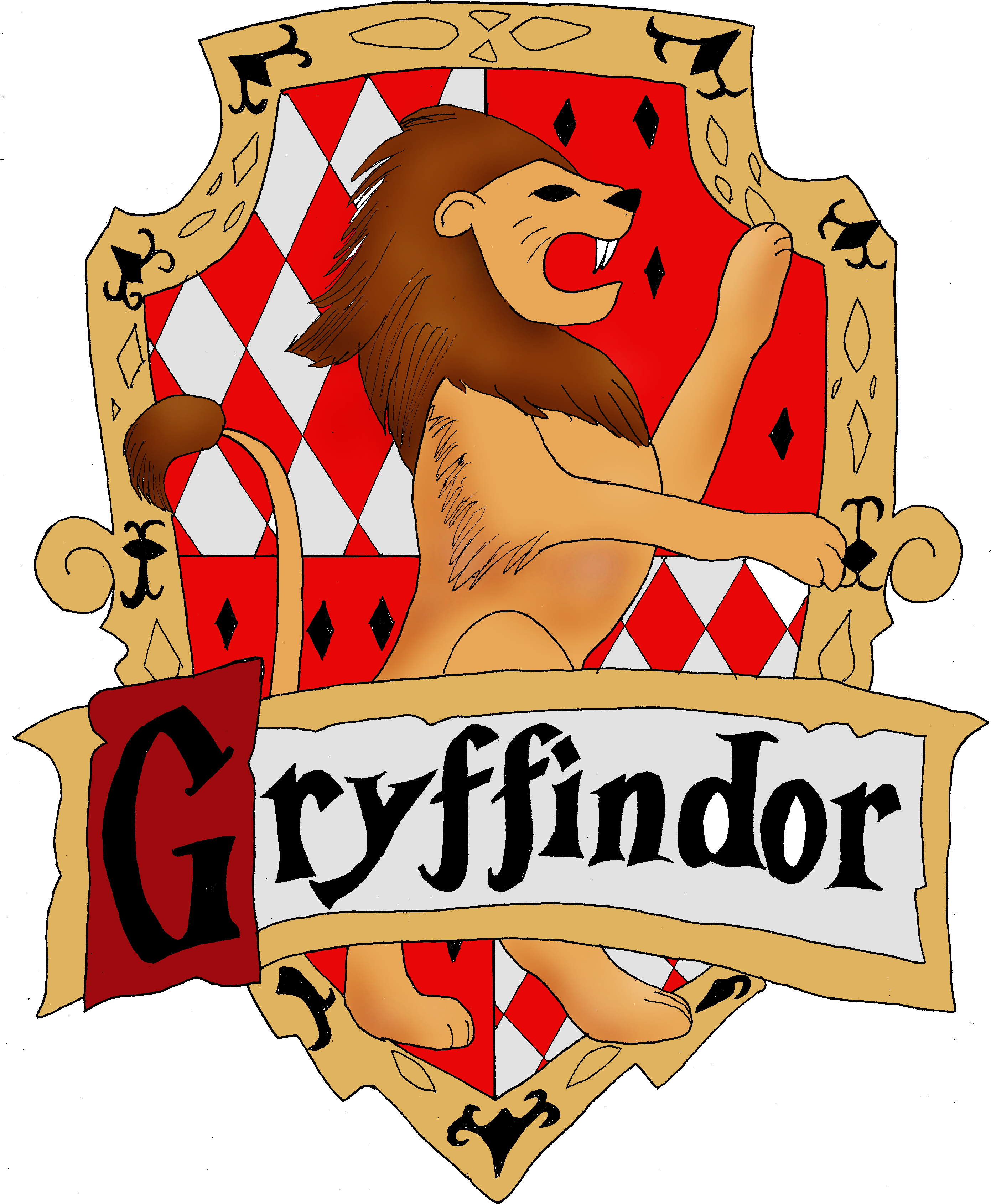 Gryffindor Logo Png, Www - Harry Potter Crest Gryffindor (2788x3387), Png Download