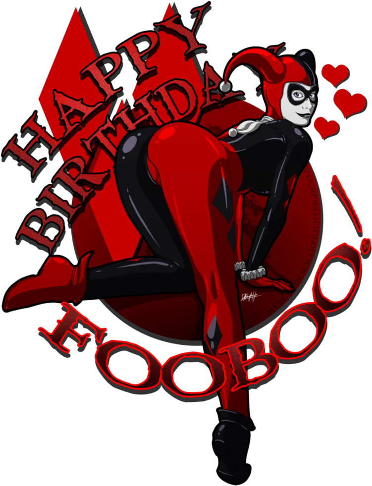 Drawn Harley Quinn Birthday - Harley Quinn (790x1010), Png Download