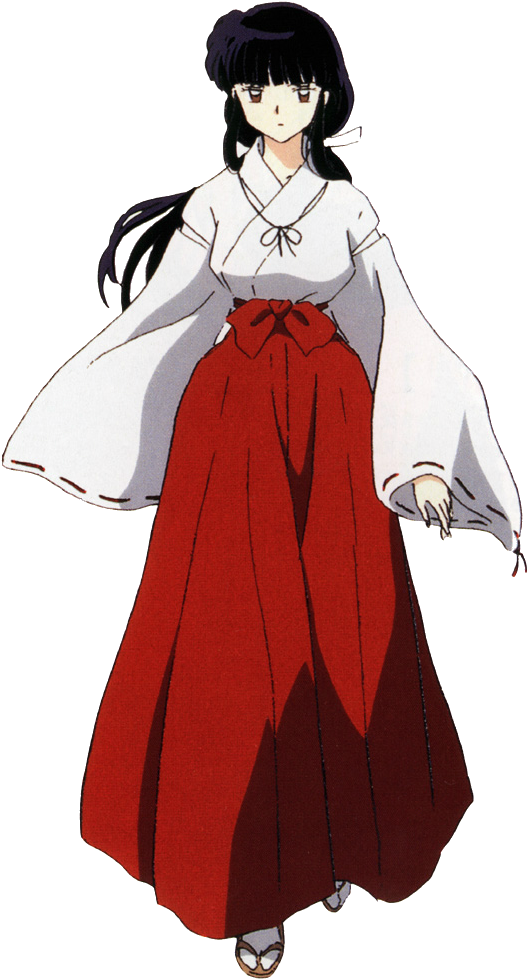 Kikyo Inuyasha - Inuyasha Kikyo Cosplay Costume (566x1000), Png Download