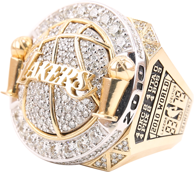 Each And Every Ring Is Adorned With A Piece Of The - Nba Ring Lakers (400x400), Png Download